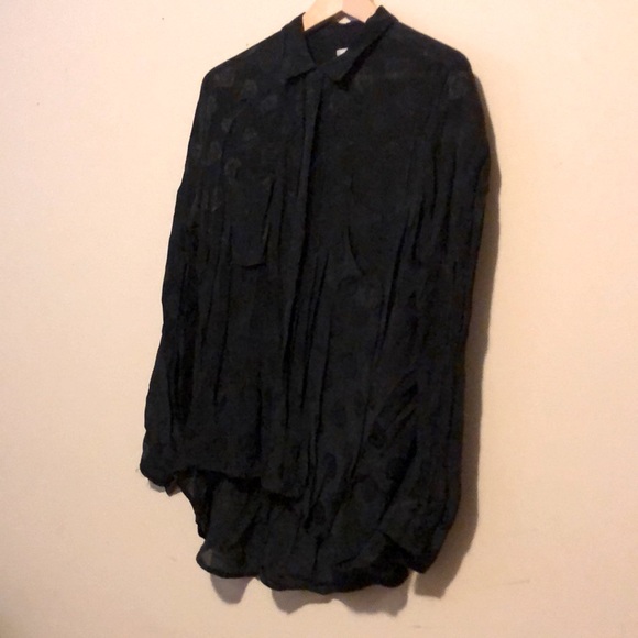 AMUSE SOCIETY - 2 Tone Flowy Button Up - Picture 1 of 7